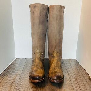 Freebird by Steven Brusl, Womens Distressed Leather Tall Riding Boots, 10 M